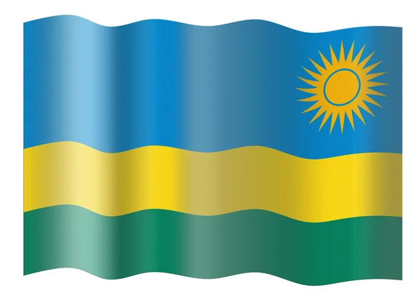 Flaga ruanda — Zdjęcie stockowe
