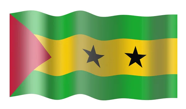 Sao Tome ve Principe bayrağı — Stok fotoğraf