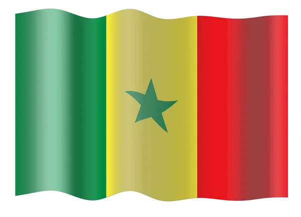 塞内加尔的旗子 — 图库照片