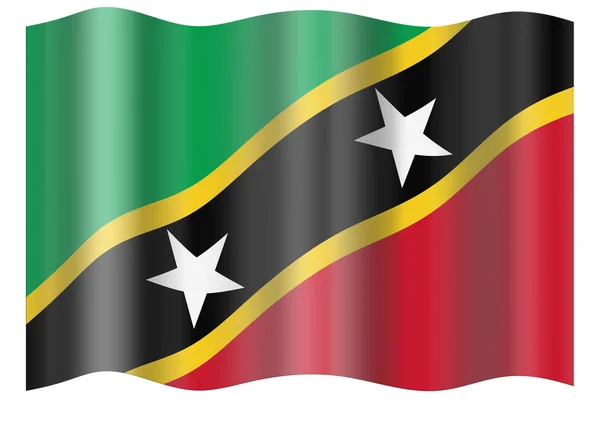 Флаг Сент-Кристофера и Невиса — стоковое фото