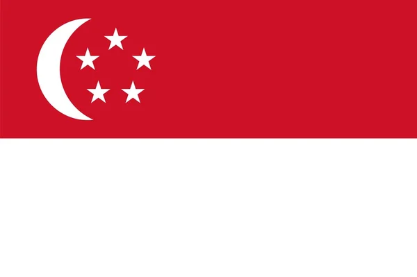 Singapurská vlajka — Stock fotografie
