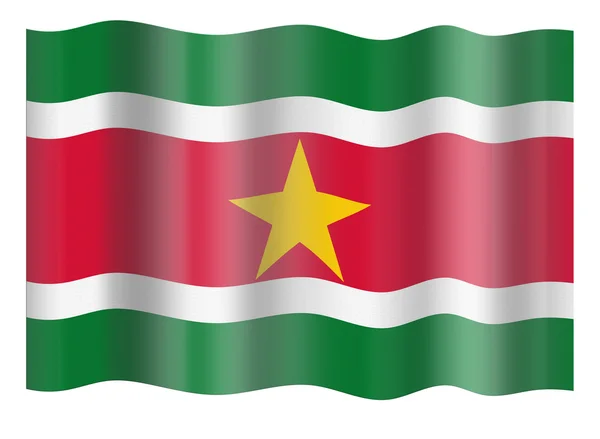 Vlag van Suriname — Stockfoto