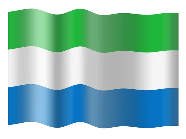 シエラレオネの国旗 — ストック写真