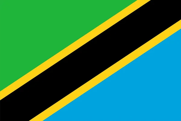 Sierra Tanzanya Cumhuriyeti bayrağı — Stok fotoğraf