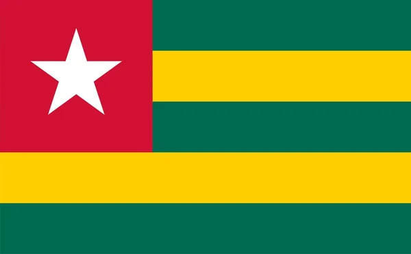 Togo Cumhuriyeti bayrağı — Stok fotoğraf