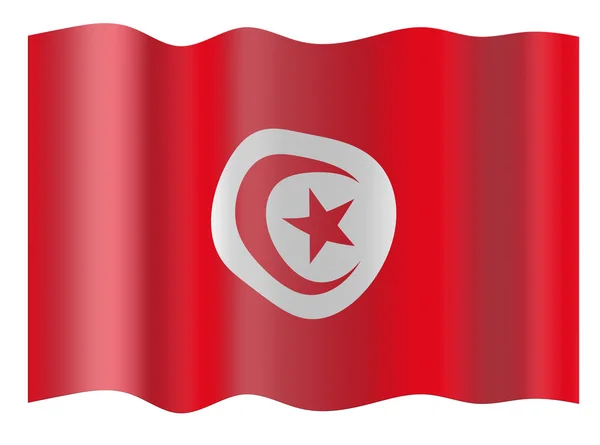 Vlag van Tunesië — Stockfoto
