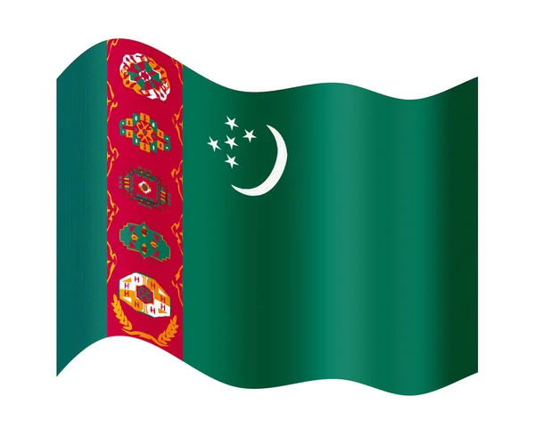 Turkmenistan flag — Stock Photo, Image