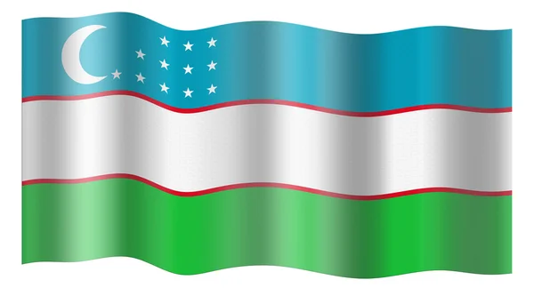 Bandiera dell'Uzbekistan — Foto Stock