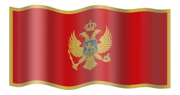 Flaga Czarnogóry — Zdjęcie stockowe