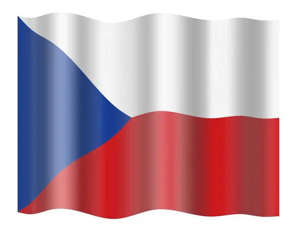 Cseh Köztársaság lobogója — Stock Fotó
