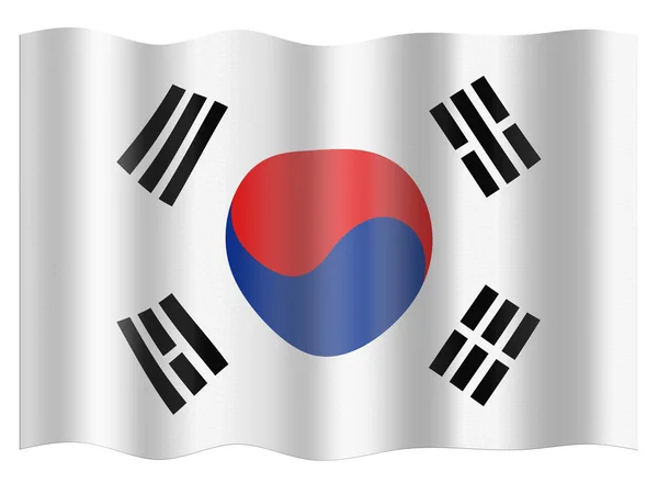 Vlag van de Republiek korea — Stockfoto