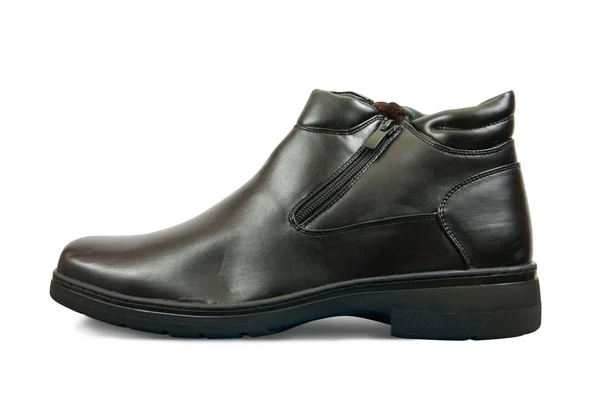 Black wintry boot — Stock Photo, Image