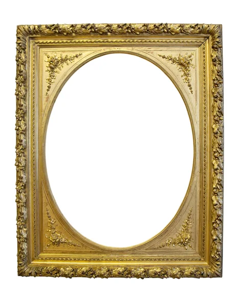 Gold antique oval frame — Stock Photo, Image