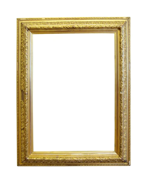 Geïsoleerde gouden antieke frame — Stockfoto