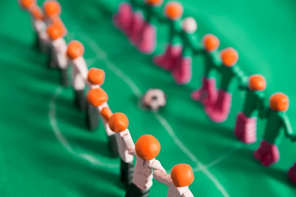 Equipas de futebol da plasticina — Fotografia de Stock