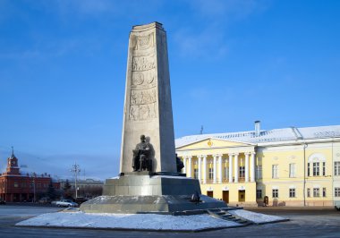 Cathedral square at Vladimir clipart