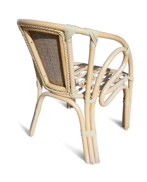 Hasır sandalye üzerinde beyaz — Stok fotoğraf