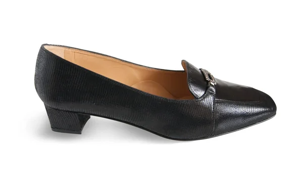 Svarta kvinnliga sko — Stockfoto