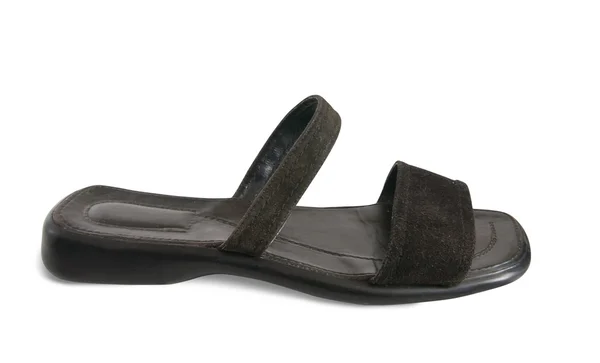 Black female slipper — Stock Photo, Image