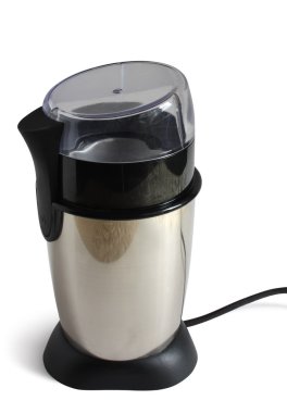 Electric coffee-grinder. Isolated clipart