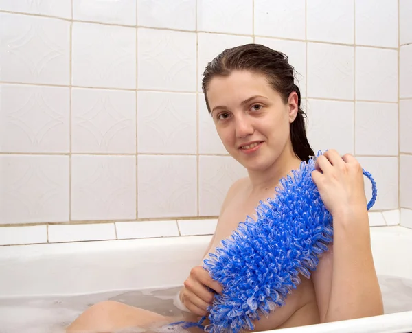 Menina no banho — Fotografia de Stock