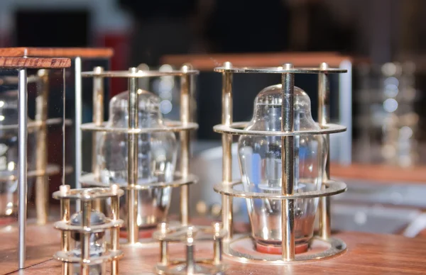 Vacuum lamps on tube amplifier — Stock Photo, Image