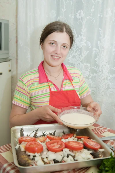 요리 소녀 — 스톡 사진