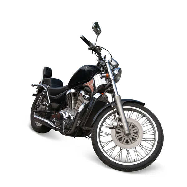 Чёрный мотоцикл — стоковое фото