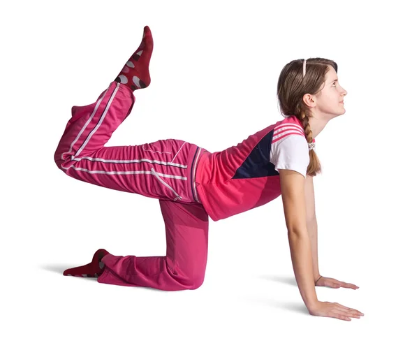 Girl in pink activewear — Stock Photo, Image