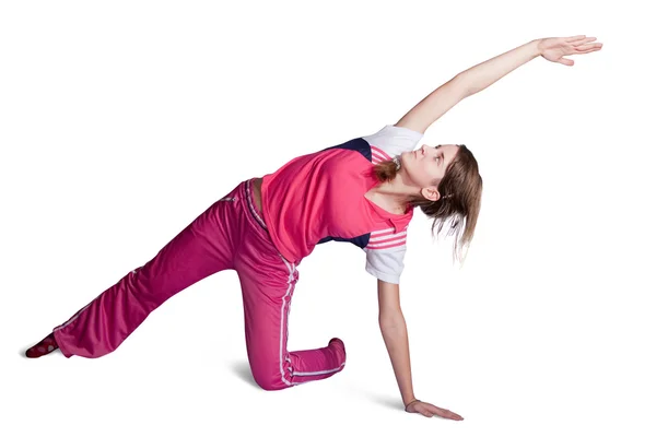 Meisje aerobics doen — Stockfoto