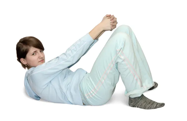 Giovane ragazza in leggero abbigliamento sportivo — Foto Stock