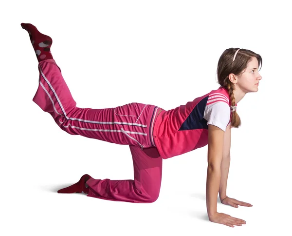 Sporty girl doing aerobics — Stock Photo, Image