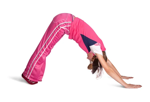 Girl doing aerobics — Stock Photo, Image
