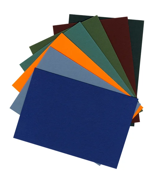 Reihe von farbigen Papieren — Stockfoto