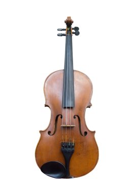 Old violin on white. clipart