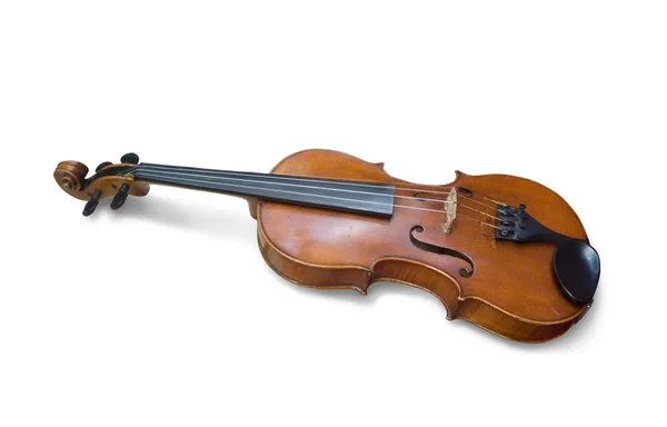 Παλιά βιολί σε λευκό. — Φωτογραφία Αρχείου