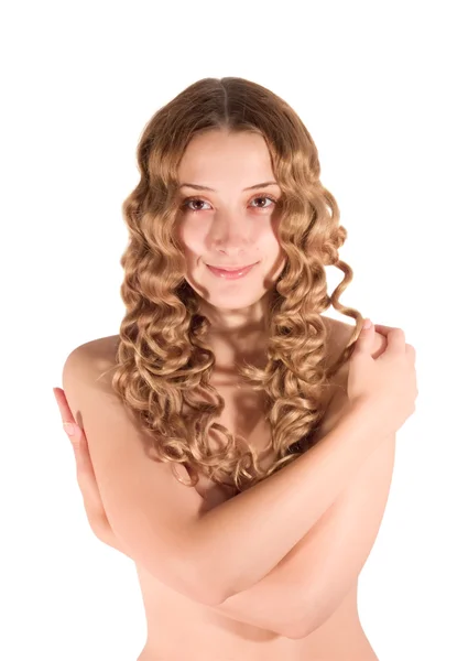 Довге волосся дівчина — стокове фото