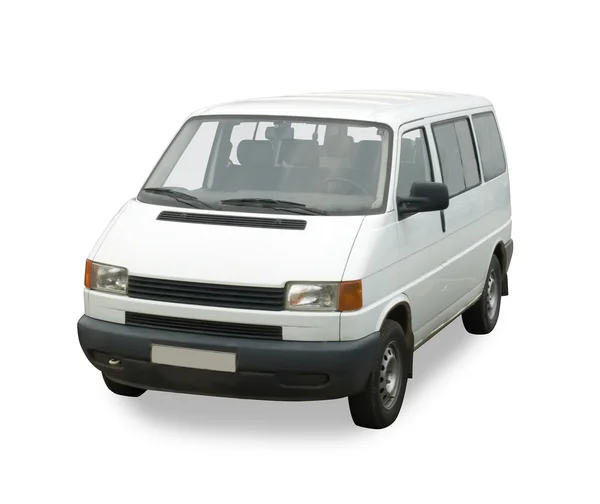 White passenger minibus — Stock Photo, Image