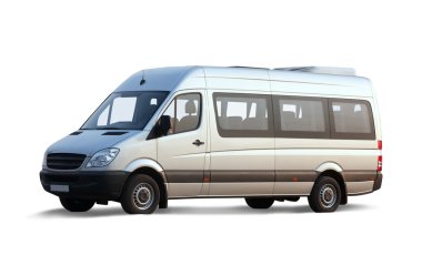 Minibus on white clipart