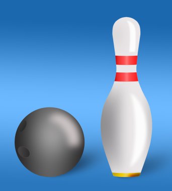 Bowling pin ve bowling topu