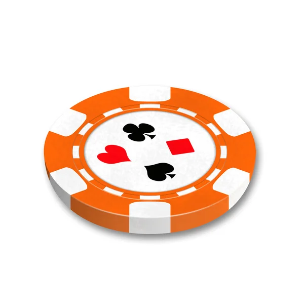 Čip pro hraní pokeru a ruleta — Stock fotografie