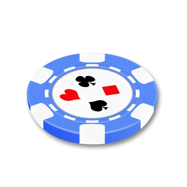 Чип для игры в покер и рулетку — стоковое фото