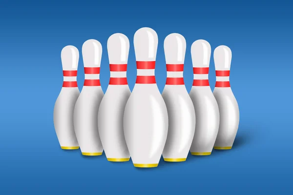 Kuželky kolíky a míč s bowlingem — Stock fotografie