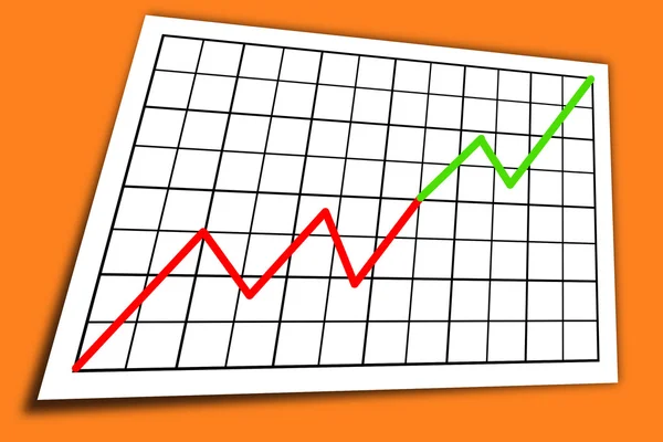 Graph of increase — Stock Photo, Image