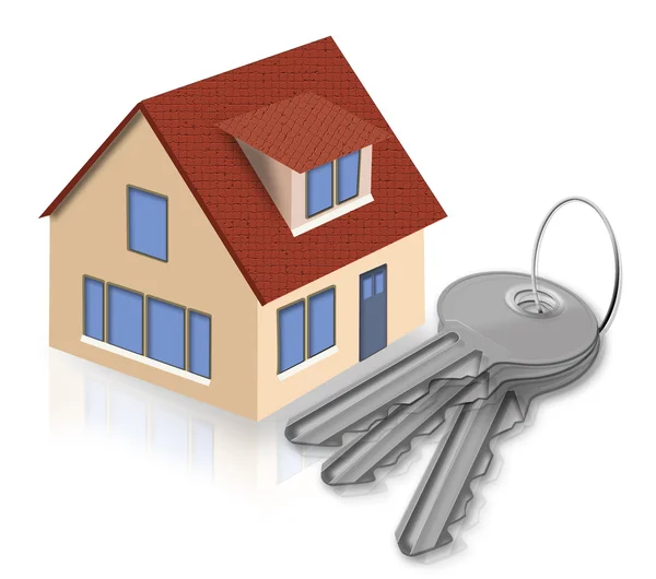 House and keys from a house — Stock Photo, Image