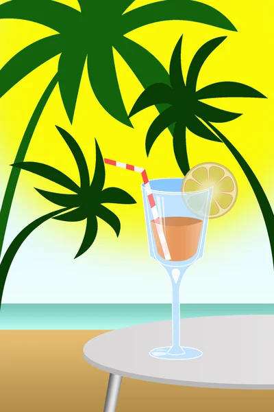 Illustrazione di cocktail è in vetro — Foto Stock