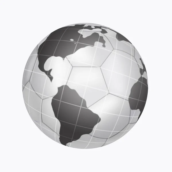 Planet in form soccer ball — Stock Photo, Image