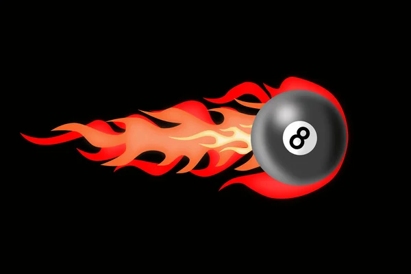 There is a billiard ball afire — Stock Photo, Image