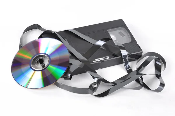 Videokaseta とディスク — ストック写真
