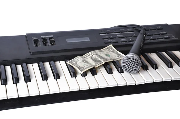 A microphone and dollar — Stock Photo, Image